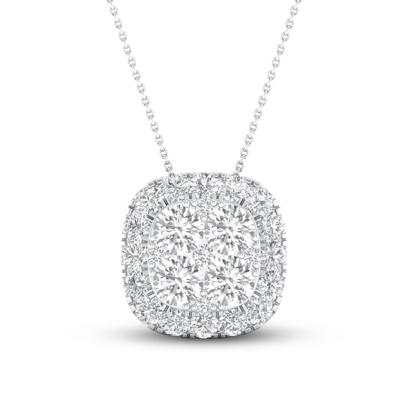 Main Image 1 of Lab-Grown Diamonds by KAY Necklace 1/2 ct tw 14K White Gold 19&quot;