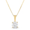 Thumbnail Image 0 of Certified Solitaire Diamond Necklace 1 ct tw 14K Yellow Gold 18" (I/VS2)