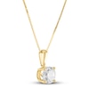 Thumbnail Image 1 of Certified Solitaire Diamond Necklace 1 ct tw 14K Yellow Gold 18" (I/VS2)