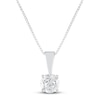 Thumbnail Image 1 of Certified Diamond Solitaire Necklace 1/2 ct tw 14K White Gold 18&quot; (I/VS2)