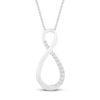 Thumbnail Image 0 of Diamond Infinity Necklace 1/20 ct tw Sterling Silver 18"