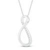 Thumbnail Image 1 of Diamond Infinity Necklace 1/20 ct tw Sterling Silver 18"