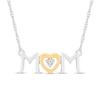 Thumbnail Image 1 of Mom Necklace Diamond Accent 10K Yellow Gold & Sterling Silver 18&quot;