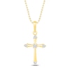 Thumbnail Image 1 of Diamond Cross Necklace 1/20 ct tw 10K Yellow Gold 19&quot;