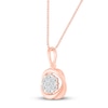 Thumbnail Image 2 of Diamond Necklace 1/6 ct tw 10K Rose Gold 18&quot;