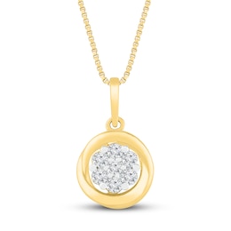 Diamond Necklace 1/6 ct tw 10K Yellow Gold 18&quot;