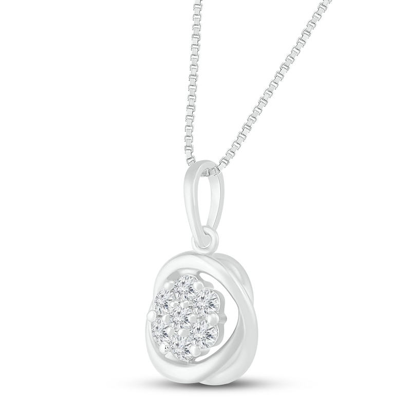 Main Image 2 of Diamond Necklace 1/6 ct tw 10K White Gold 18&quot;