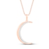 Thumbnail Image 1 of Diamond Moon Necklace 1/10 ct tw 10K Rose Gold 18&quot;