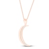 Thumbnail Image 2 of Diamond Moon Necklace 1/10 ct tw 10K Rose Gold 18&quot;