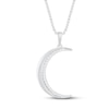 Thumbnail Image 1 of Diamond Moon Necklace 1/10 ct tw 10K White Gold 18&quot;