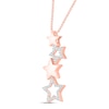 Thumbnail Image 2 of Diamond Star Necklace 1/10 ct tw 10K Rose Gold 18&quot;