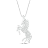 Thumbnail Image 1 of Diamond Unicorn Necklace 1/8 ct tw 10K White Gold 18&quot;