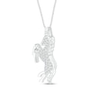 Thumbnail Image 2 of Diamond Unicorn Necklace 1/8 ct tw 10K White Gold 18&quot;