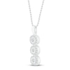 Thumbnail Image 2 of Three-stone Diamond Necklace 1/3 ct tw 10K White Gold 19&quot;