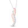 Thumbnail Image 2 of Diamond Necklace 1/6 ct tw 10K Two-Tone Gold 19&quot;