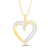 Thumbnail Image 0 of Diamond Heart Necklace 1/6 ct tw 10K Yellow Gold 18"