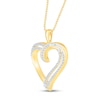 Thumbnail Image 1 of Diamond Heart Necklace 1/6 ct tw 10K Yellow Gold 18"
