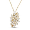 Thumbnail Image 0 of Diamond Flower Necklace 1/2 ct tw 10K Yellow Gold