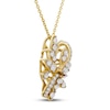 Thumbnail Image 1 of Diamond Flower Necklace 1/2 ct tw 10K Yellow Gold