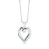 Thumbnail Image 2 of Black & White Diamond Necklace 1/5 ct tw Sterling Silver 18&quot;