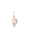 Thumbnail Image 2 of Opal Necklace 1/4 ct tw Diamonds 10K Rose Gold 18"