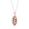 Thumbnail Image 3 of Opal Necklace 1/4 ct tw Diamonds 10K Rose Gold 18"
