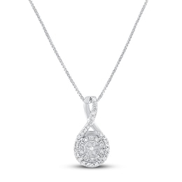Diamond Necklace 1/6 ct tw Sterling Silver 16&quot;