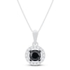 Thumbnail Image 0 of Black & White Diamond Necklace 1/2 ct tw Sterling Silver 18"