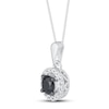 Thumbnail Image 1 of Black & White Diamond Necklace 1/2 ct tw Sterling Silver 18"