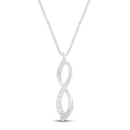 Diamond Necklace 1/3 ct tw 10K White Gold