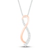 Thumbnail Image 1 of Diamond Infinity Necklace 1/5 ct tw Sterling Silver and 10K Rose Gold