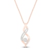 Thumbnail Image 1 of Diamond Infinity Necklace 1/5 ct tw 10K Rose Gold