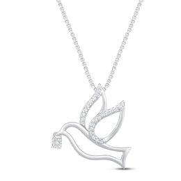 Diamond Dove Necklace 1/20 ct tw Sterling Silver