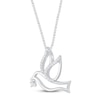 Thumbnail Image 1 of Diamond Dove Necklace 1/20 ct tw Sterling Silver