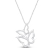 Thumbnail Image 0 of Butterfly Necklace Diamond Accents Sterling Silver 18"