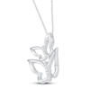 Thumbnail Image 1 of Butterfly Necklace Diamond Accents Sterling Silver 18"