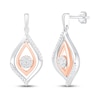 Thumbnail Image 3 of Diamond Necklace & Earrings Boxed Set 3/8 ct tw Round-cut Sterling Silver & 10K Rose Gold 18&quot;