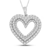 Thumbnail Image 1 of Diamond Heart Necklace 1 ct tw 10K White Gold 18&quot;