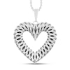 Thumbnail Image 3 of Diamond Heart Necklace 1 ct tw 10K White Gold 18&quot;