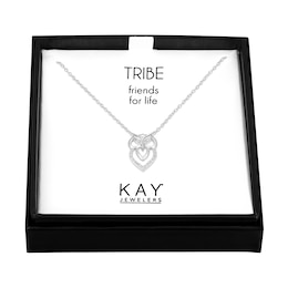 Gift Boxed Owl Diamond Necklace Sterling Silver 16&quot;