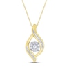 Thumbnail Image 1 of Diamond Necklace 1/4 ct tw Round & Baguette-Cut 10K Two-Tone Gold 18&quot;