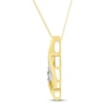 Thumbnail Image 2 of Diamond Necklace 1/4 ct tw Round & Baguette-Cut 10K Two-Tone Gold 18&quot;