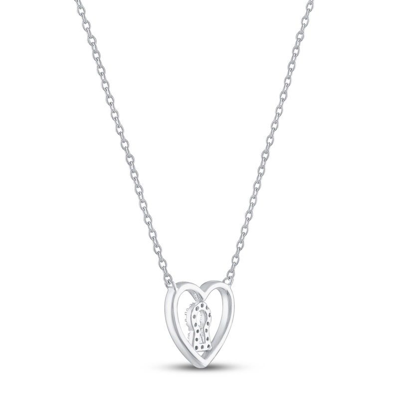 Gift Boxed Heart/Key Necklace Sterling Silver 18"