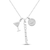 Thumbnail Image 0 of Diamond Cheers Necklace 1/10 ct tw Round-cut Sterling Silver 18"