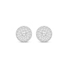 Thumbnail Image 2 of Men's Diamond Double Row Stud Earrings 1/2 ct tw Round-cut 10K Yellow Gold