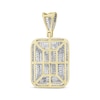 Thumbnail Image 4 of Men's Diamond Dog Tag Pendant 7/8 ct tw Round-cut 10K Yellow Gold