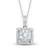 Thumbnail Image 0 of Diamond Necklace 1/3 ct tw Round-Cut 10K White Gold 18"