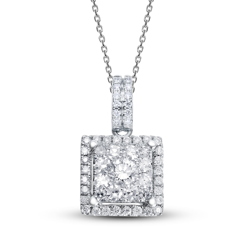 Diamond Necklace 1/3 ct tw Round-Cut 10K White Gold 18"