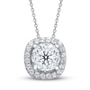 Thumbnail Image 1 of Diamond Necklace 1/2 ct tw Round-Cut 14K White Gold 18&quot;