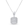 Thumbnail Image 2 of 1/10 ct wt Diamond Ring, Necklace & Earrings Boxed Set Sterling Silver 18" - Size 7